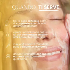 Detergente Mousse Viso ILLUMINANTE / SCHIARENTE - pelle da normale a sensibile - immagine 2