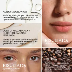 Contorno Occhi e Labbra RIMPOLPANTE alla Caffeina + Acido Ialuronico - immagine 4