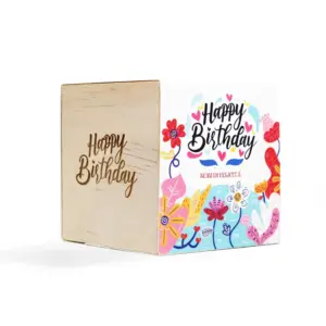 Fiori & Piante in Cubi di Legno di ontano/pino - immagine 3